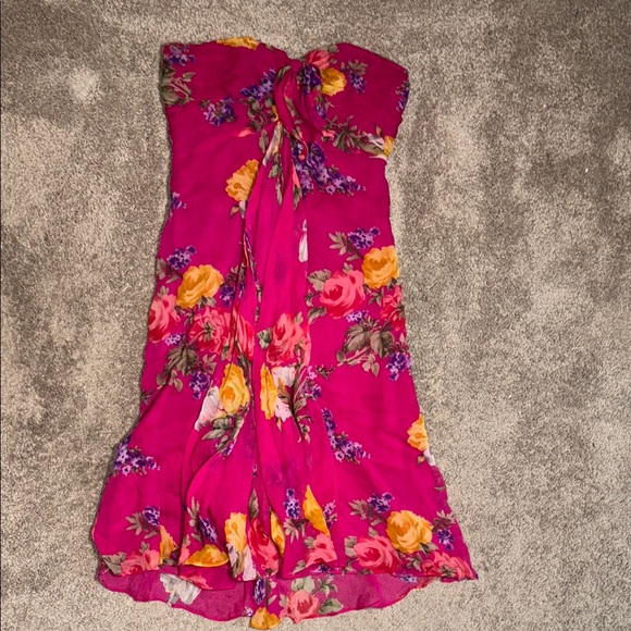 Ralph Lauren Dresses & Skirts - Ralph Lauren Barbados 4 silk dress vintage 90s pink strapless beach women’s